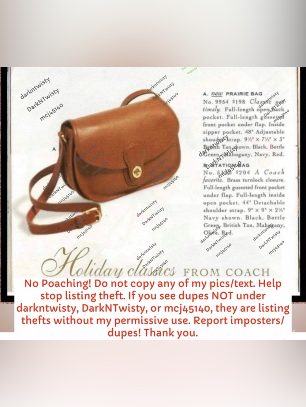 Vintage Coach Leather Prairie Bag Gorgeous! - Picture 15 of 15